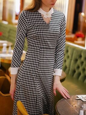 Miss Patina Windsor Houndstooth Dress